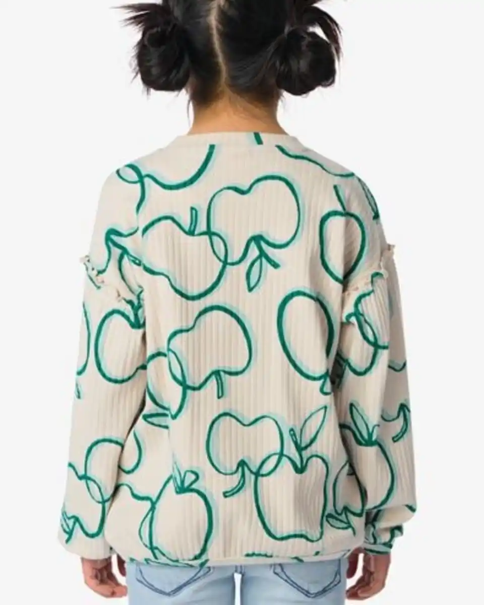 Bild 3 von Kinderpullover aus Rippenstrick mit Streifenmuster grün