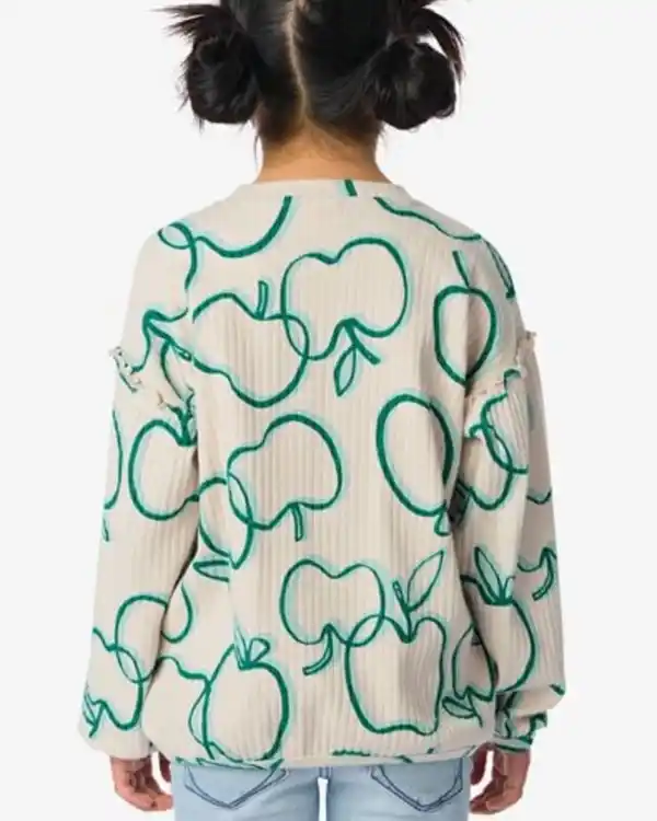 Bild 3 von Kinderpullover aus Rippenstrick mit Streifenmuster grün