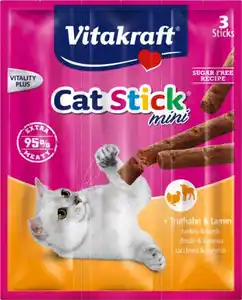 Vitakraft Cat-Stick mini Truthahn und Lamm 3 Stück