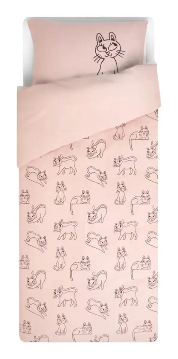 Bild 2 von Kinder-Bettwäsche, 140 x 200 cm, Soft Cotton, Katzen