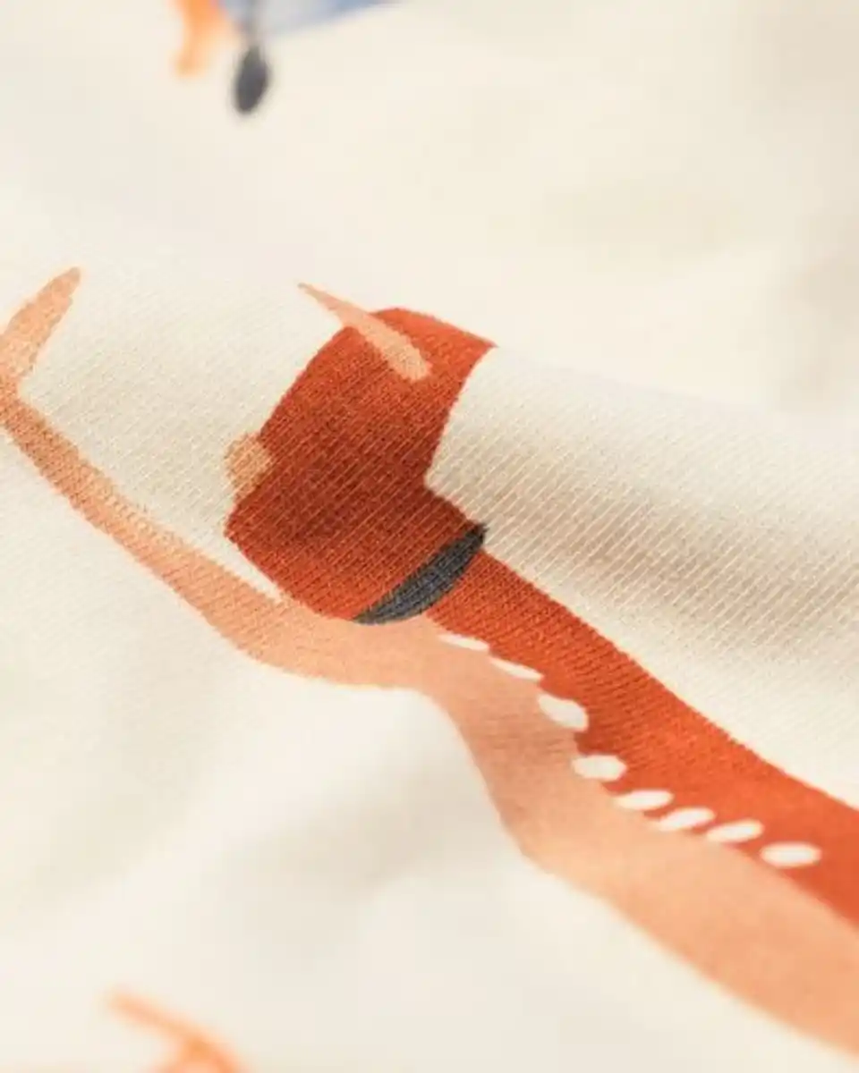 Bild 3 von Kinderpyjama Stretch-Baumwolle Flugzeug und Puppennachthemd eierschalenfarben