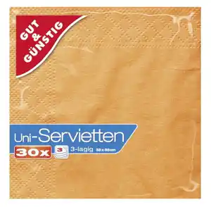 EDEKA Servietten orange 3-lagig 33cm x 33cm 30ST