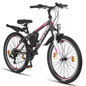 Licorne Bike Guide Premium Mountainbike in 20, 24 und 26 Zoll - Fahrrad für Mädchen, Jungen, Herren und Damen - Shimano 21 Gang-Schaltung, Kinderfahrrad, Kinder