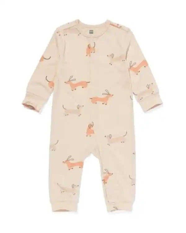 Bild 1 von babypyjama jumpsuit teckels beige