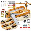 Bild 1 von OR OR TU LKW Konstruktion Spielzeug Auto Strand Fahrzeug für Kinder Musik & Lichter 360° Drehung Kran Baubaggerfahrzeug Bulldozer Gabelstapler für 3 4 5 6 7 8+ Jahre Junge Geburtstag Geschenk