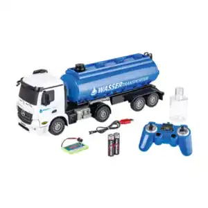 Ferngesteuerter Mercedes-Benz Wassertransporter, blau