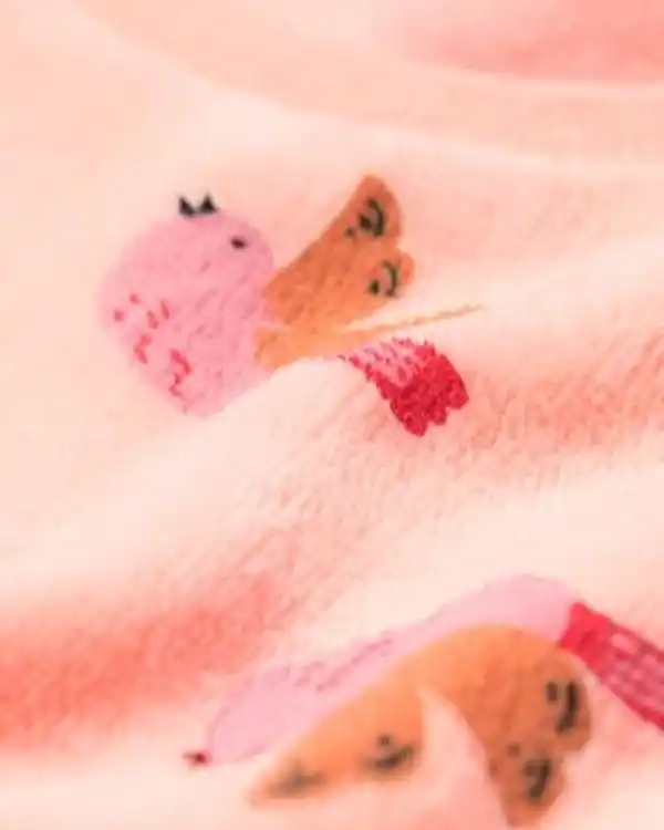 Bild 2 von Kinderpyjama Samt Vogel rosa