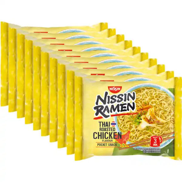 Bild 1 von Nissin Ramen Thai Roasted Chicken, 10er Pack