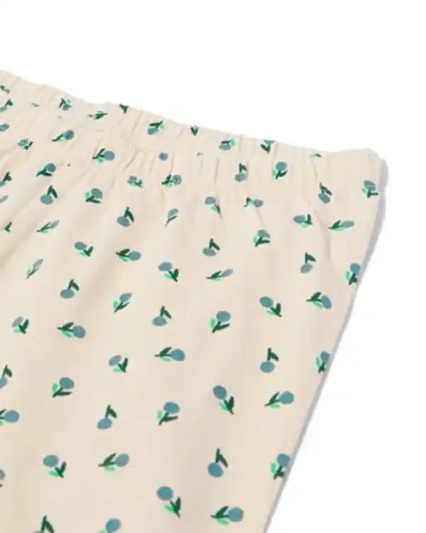 Bild 3 von Kinderpyjama Stretch-Baumwolle Blumen eierschalenfarben