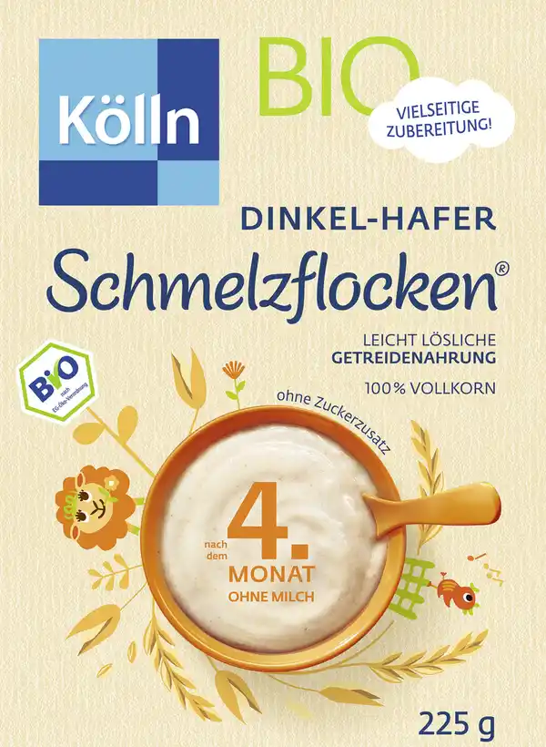 Bild 1 von Kölln Bio Schmelzflocken Dinkel-Hafer Nach dem 4.Monat 225G