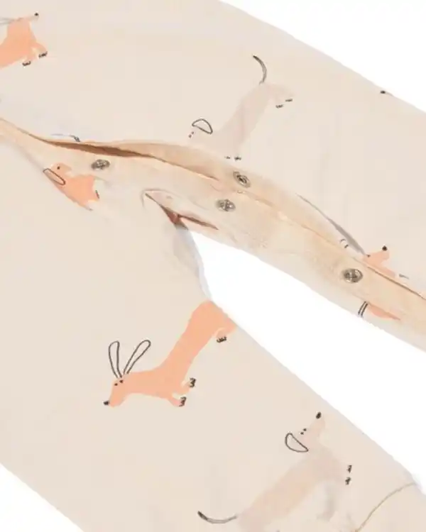 Bild 4 von babypyjama jumpsuit teckels beige