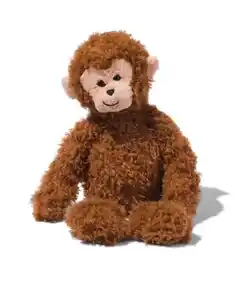 cuddly toy monkey with magnetic legs