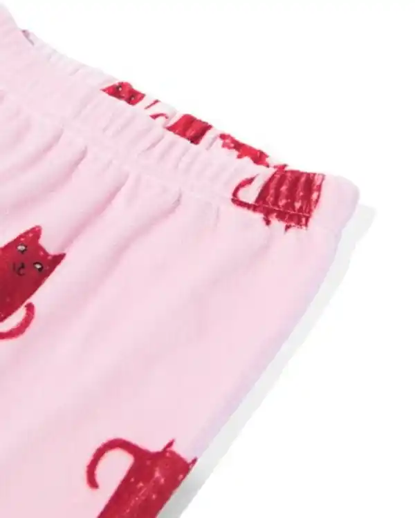 Bild 3 von Kinderpyjama Samt Katze lila