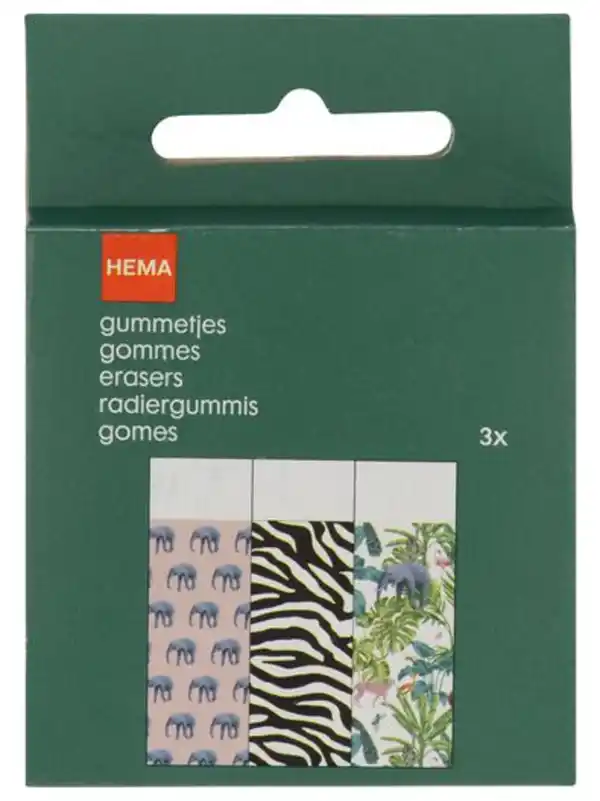 Bild 2 von 3er-Pack Radiergummis, 6 x 2 cm