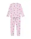 Bild 4 von Kinder-Pyjama, Baumwolle/Elasthan, Blumen lila