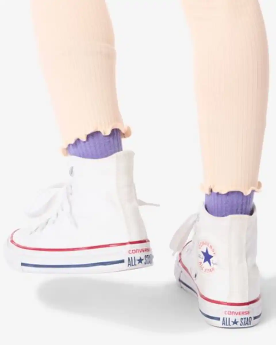 Bild 3 von Kinderleggings mit Rippenstruktur rosa