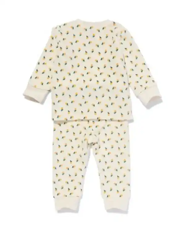 Bild 2 von Baby-Pyjama, Velours, Blumen eierschalenfarben
