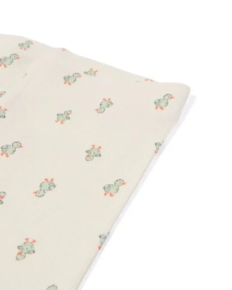 Bild 4 von größenflexibler Baby-Pyjama, gerippt, Enten eierschalenfarben