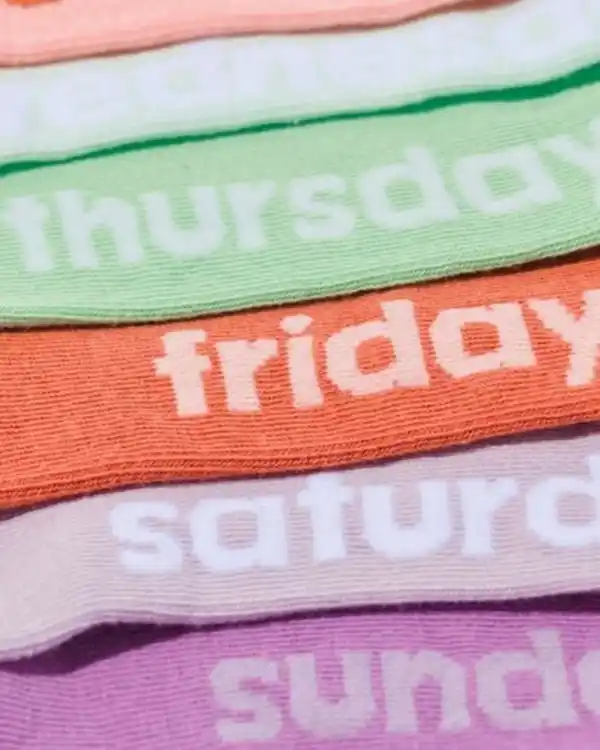 Bild 4 von 7er-Pack Socken, Blumen, Wochentage, Größe 36-41