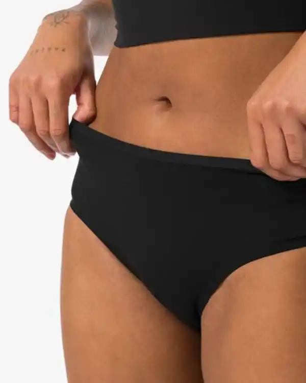 Bild 4 von Damen-Hipster, Baumwolle, mit Spitze schwarz