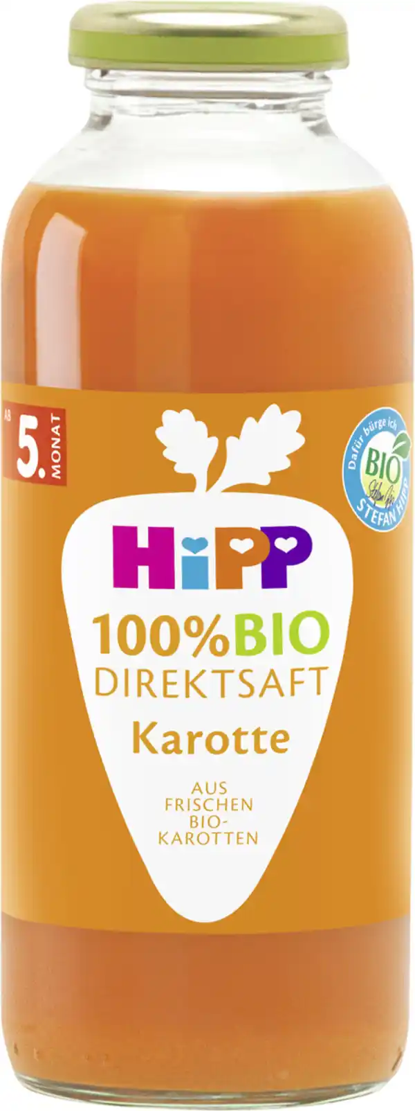 Bild 1 von Hipp Bio Direktsaft Karotte ab dem 5.Monat 0,33L