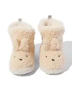 Miffy-Pantoffeln Teddystoff beige