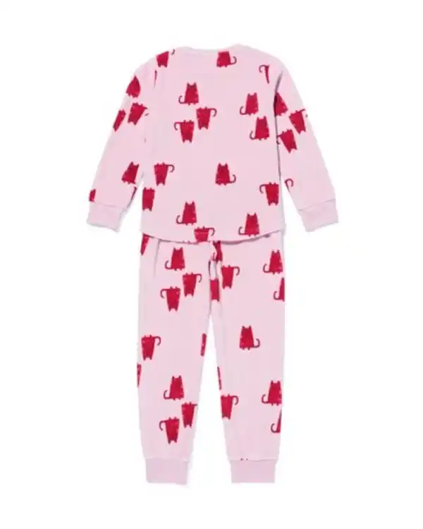 Bild 4 von Kinderpyjama Samt Katze lila