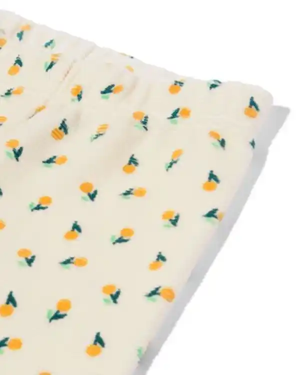 Bild 4 von Baby-Pyjama, Velours, Blumen eierschalenfarben