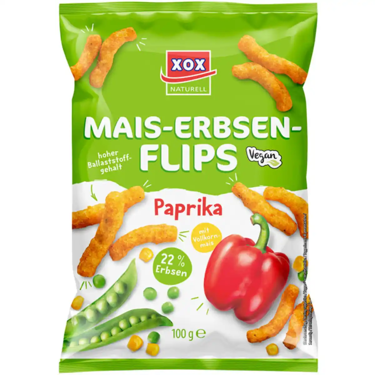 Bild 1 von XOX 2 x Mais-Erbsenflips Paprika