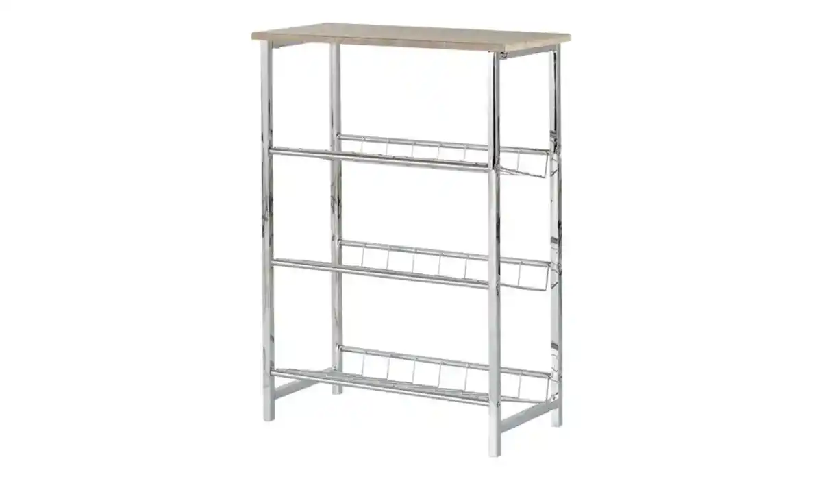 Bild 3 von Schuhregal ¦ silber ¦ Maße (cm): B: 60 H: 81 T: 28 Garderoben & Kleiderstangen > Schuhgarderoben & Schränke - Möbel Kraft