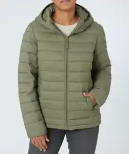 Einfache Steppjacke, Janina, Seitentaschen, Khaki