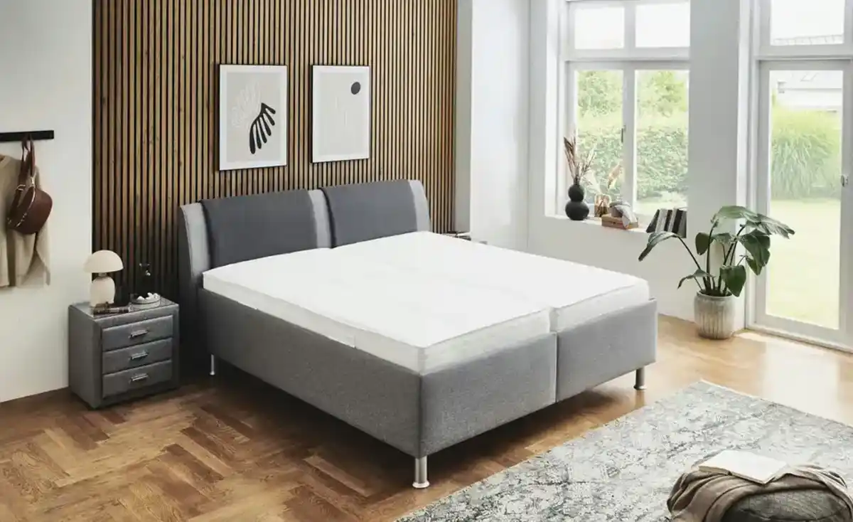 Bild 1 von vanDoorn Polsterbett ¦ grau ¦ Maße (cm): B: 192 H: 98 Betten > Doppelbetten - Möbel Kraft