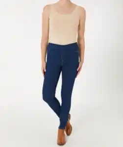 Basic Jeggings, Janina, elastischer Bund, dunkelblau