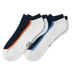 2 Paar Jungen Trekking-Sneaker-Socken im Set HELLGRAU / DUNKELBLAU