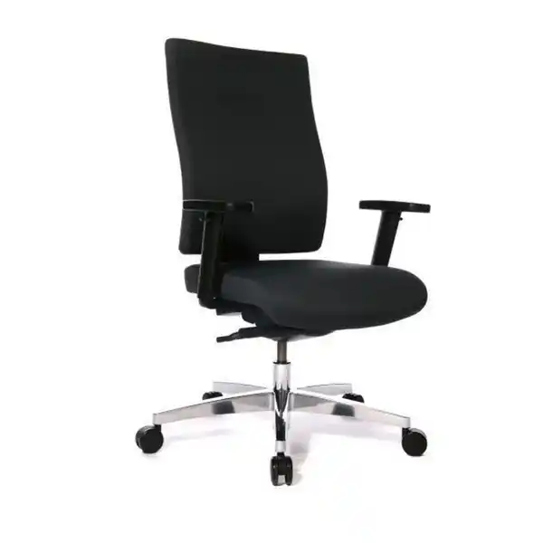 Bild 1 von Topstar Drehstuhl, Schwarz, Alu, Textil, Drehkreuz, 50x106-122x46-51 cm, Lga, Made in Germany, Stoffauswahl, ergonomische Rückenlehne, Arbeitszimmer, Bürostühle, Drehstühle