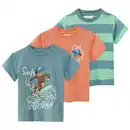 Bild 1 von 3 Baby T-Shirts in verschiedenen Dessins DUNKELGRÜN / HELLGRÜN / ORANGE