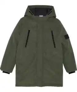 Gefütterter Parka, Y.F.K., Kapuze, Khaki