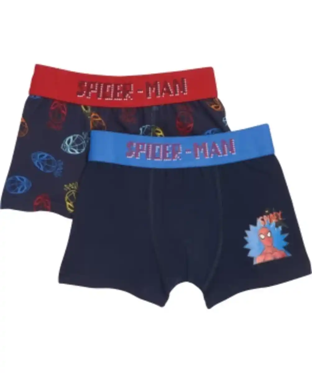 Bild 1 von Retro Boxershorts, 2er-Pack, verschiedene Lizenzen, dunkelblau