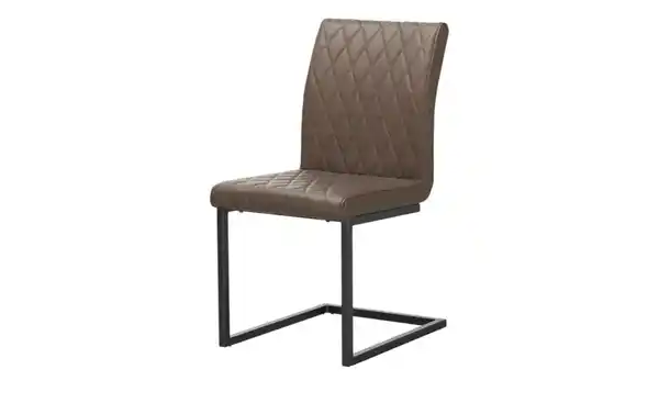 Bild 1 von Primo Freischwinger mit Diamant-Steppung Leira ¦ braun ¦ Maße (cm): B: 47 H: 91 T: 63 Stühle > Esszimmerstühle - Möbel Kraft