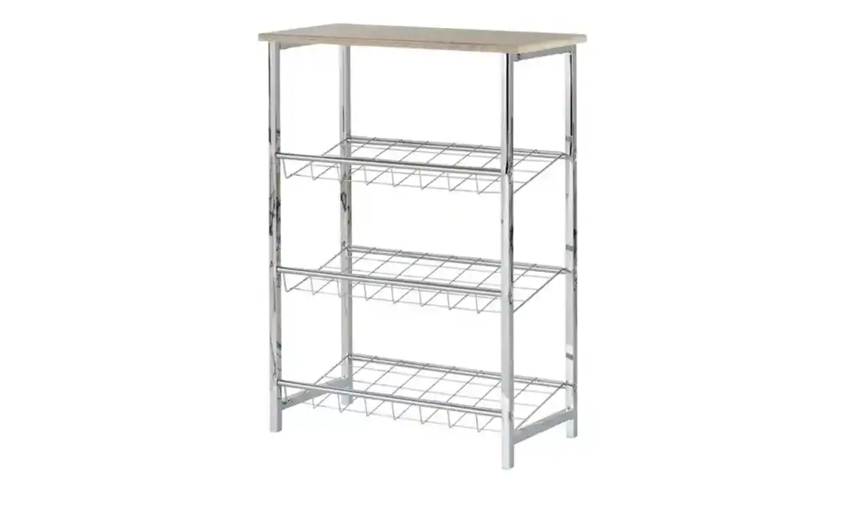 Bild 1 von Schuhregal ¦ silber ¦ Maße (cm): B: 60 H: 81 T: 28 Garderoben & Kleiderstangen > Schuhgarderoben & Schränke - Möbel Kraft