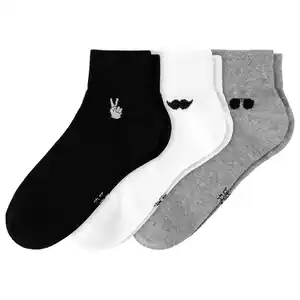 3 Paar Herren Sneaker-Socken knöchelhoch WEISS