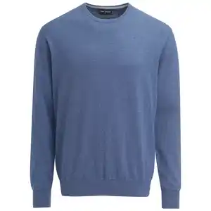 Herren Feinstrickpullover mit Rundhals HELLBLAU