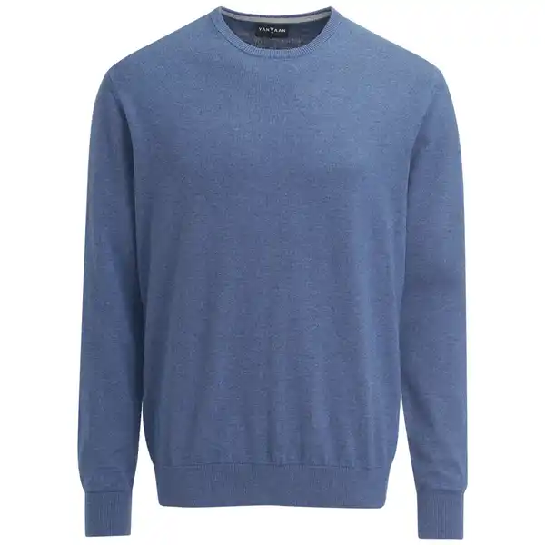 Bild 1 von Herren Feinstrickpullover mit Rundhals HELLBLAU