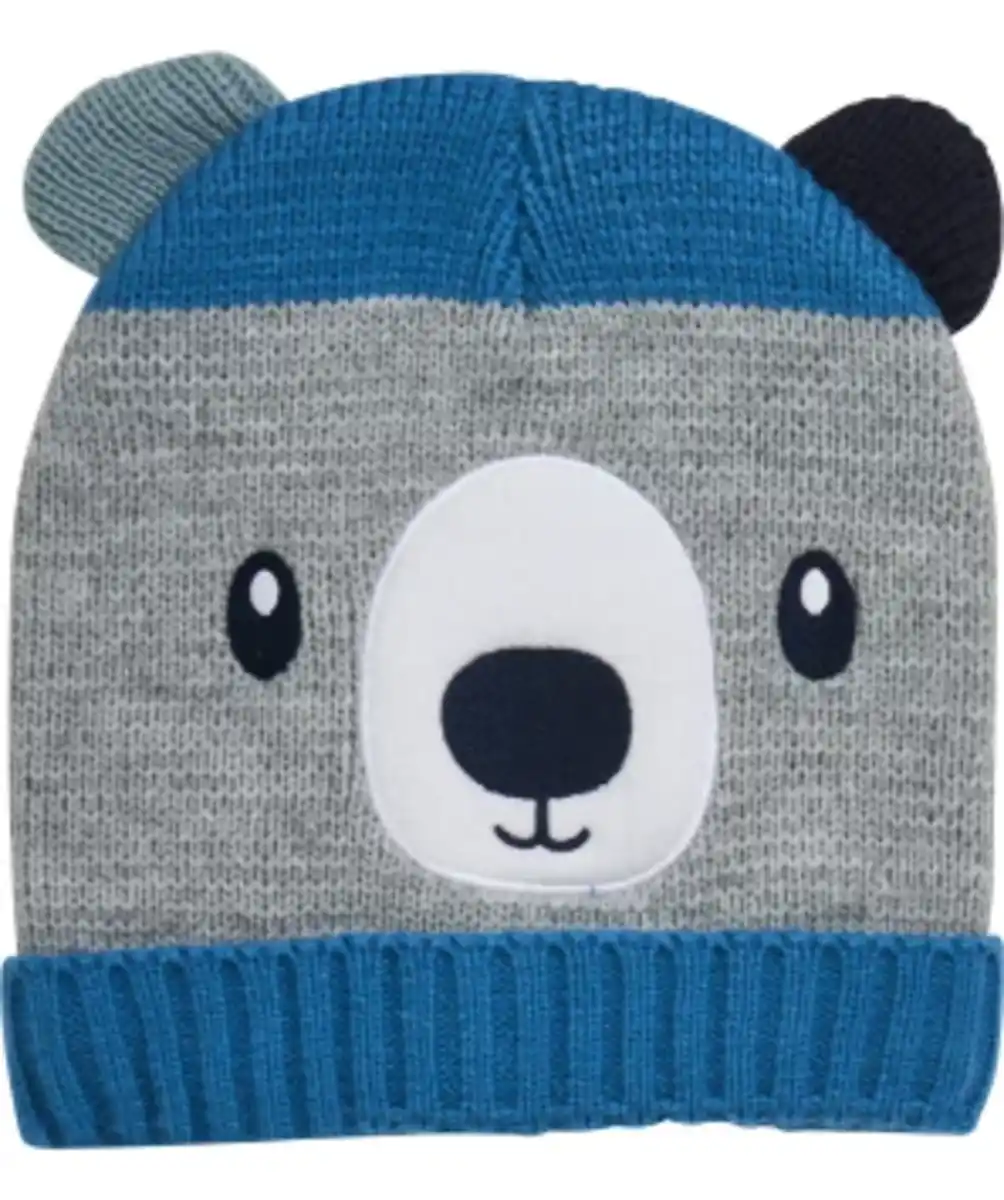 Bild 1 von Mütze mit Tiergesicht, Innenfleece, grau/blau