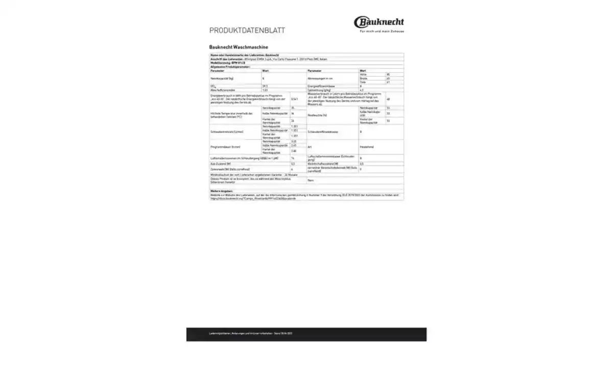 Bild 2 von Bauknecht Waschvollautomat BPW814B