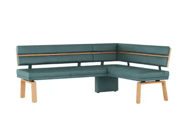Bild 1 von Eckbank  Leder ¦ blau ¦ Maße (cm): B: 203 H: 88 T: 157 Bänke > Eckbänke - Möbel Kraft