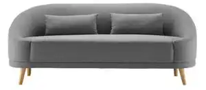 Sofa Jannike Dunkelgrau Velours, Dunkelgrau