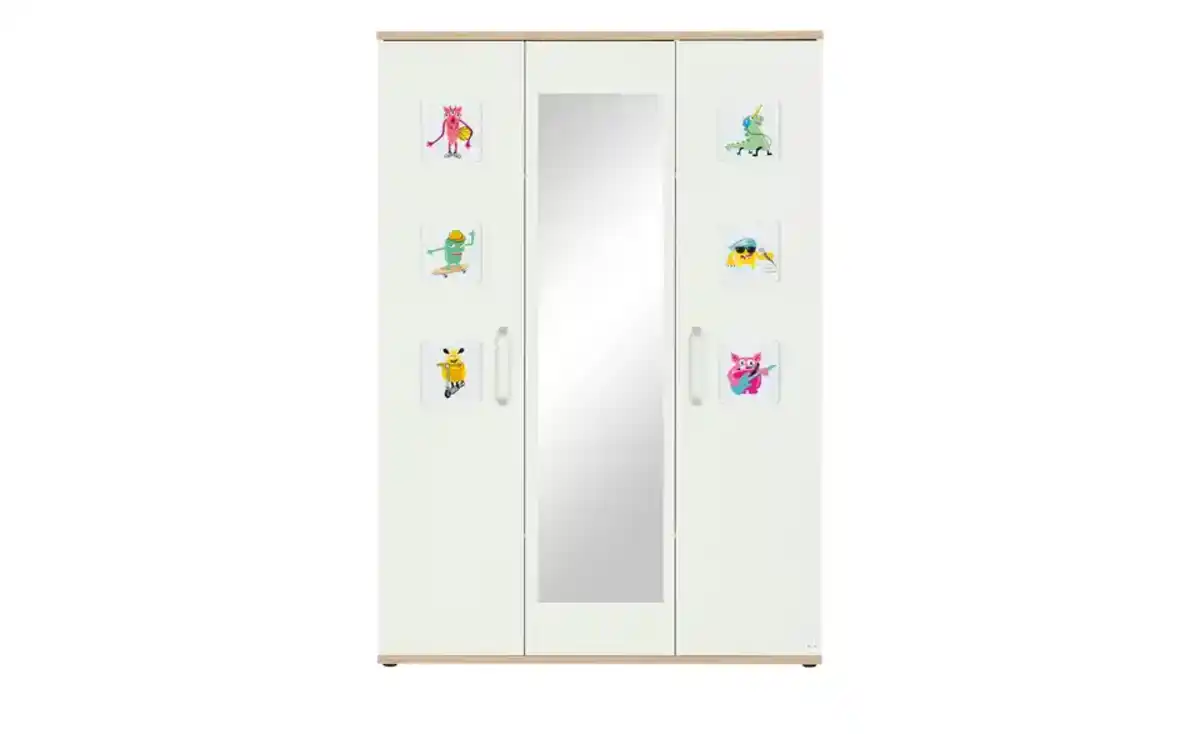 Bild 3 von Mia & Mo Kleiderschrank  Clea ¦ weiß ¦ Maße (cm): B: 135 H: 193 T: 55 Schränke > Kleiderschränke > Drehtürenschränke - Möbel Kraft