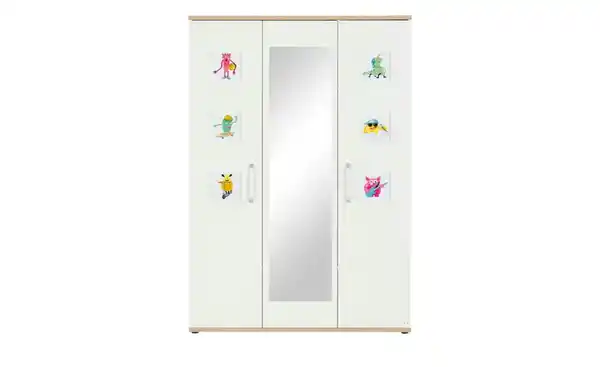 Bild 3 von Mia & Mo Kleiderschrank  Clea ¦ weiß ¦ Maße (cm): B: 135 H: 193 T: 55 Schränke > Kleiderschränke > Drehtürenschränke - Möbel Kraft