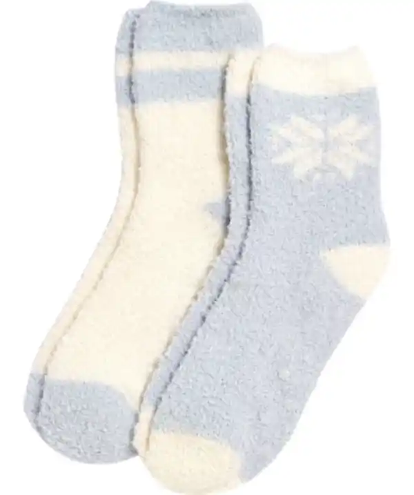 Bild 1 von Kuschelige Flauschsocken, 2er-Pack, Janina, hellblau